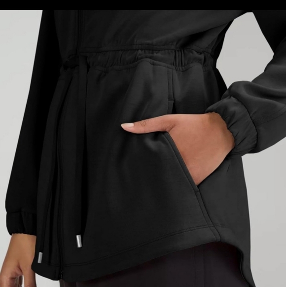 Nwot Black Mock Neck Full Zip Fleece Sweatshirt Jacket Large - Picture 2 of 9